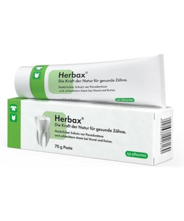 CP-Pharma Herbax Toothpaste Double Pack | 2 x 70g | Dental Care for Dogs & Cats | Healthy Teeth Without Brushes | Tartar Removal & Dental Plaque Solutions - Buy Online on GoSupps.com