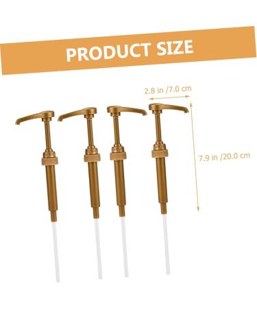 Cabilock 16 Pcs Syrup Extrusion Head Syrup Pump Lid Syrup Bottle Pump Ketchup Bottles Pump Coffee Pp Golden - Buy Online on GoSupps.com
