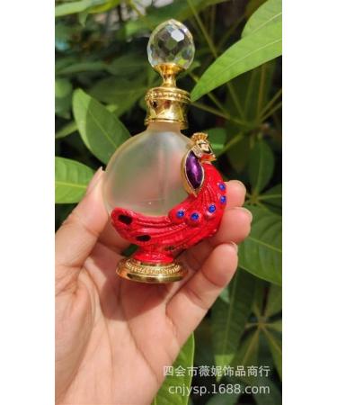 Perfume Bottle Empty Frosted Glass Essential Oil Bottle Refillable Empty Jewelry Decoration Crystal Bottle (Size : Red Little Peacock) - Buy Online on GoSupps.com