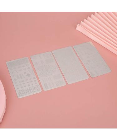 Nail Printing Stencils & Stamping Plates - Secure & Easy for Home Beauty Salon (01-04) | International Shipping - Buy Online on GoSupps.com
