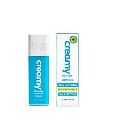 Creamy Skincare 10% Glycolic Moisturizer Exfoliating Face Cream with Glycolic Acid Niacinamide and Hypskin Nourishing and Hydrating Cream 1 fl oz/30mL