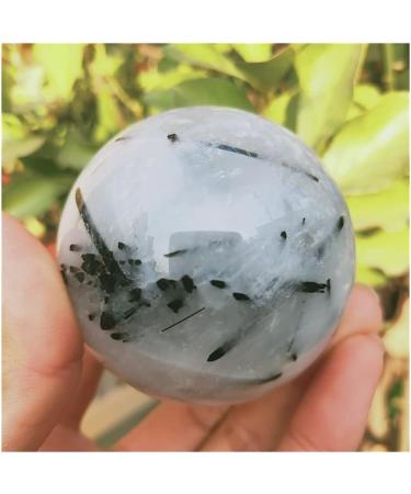 Stone Crafts Natural Black Tourmaline Quartz Crystals and Stones Specimen Polished Crystal Sphere Home Decoration Gift Natural Luster - Buy Online on GoSupps.com