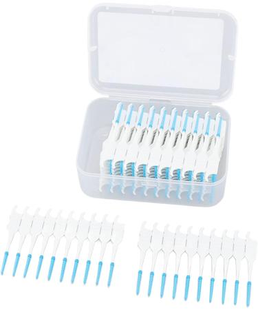 200 Soft Interdental Brushes with Floss & Case | Portable Oral Care Tool | Blue Silicone Head - Perfect for Fresh Breath & Dental Hygiene - Buy Online on GoSupps.com