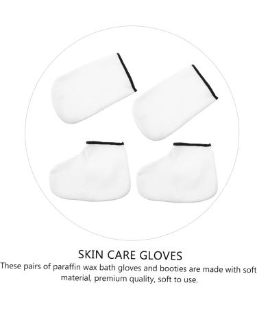 Healeved 6 Pairs Hand and Foot Mask Wax Tools Paraffin Wax Mitt Paraffin Wax Liners Thermal Mitten Paraffin Wax for Hands Spa Gloves and Socks Boot Glove Polyester White Take a Bath Remover - Buy Online on GoSupps.com