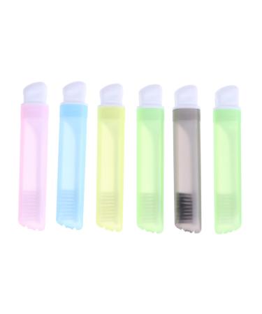 Homsfou 18 pc foldable portable toothbrush travel foldable toothbrush oral care ranging toothbrush toothbrushes Camping toothbrush together foldable toothbrush manual gift 1 piece (1 Pack) Random color x 3 pieces
