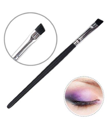 Professional Makeup Brush - Black Flat Angled Eyebrow & Eyeliner Tool for Eyeshadow | International Shipping Available - Buy Online on GoSupps.com