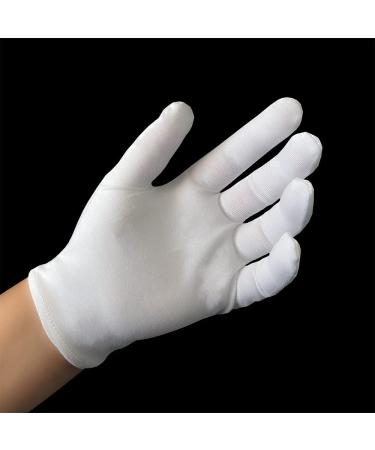 3 Pairs (2 Gloves) White Cotton Legend Gloves for Dry Hand Eczema Moisturizing - Women's Size | Stretchable Nighttime Gloves - Buy Online on GoSupps.com