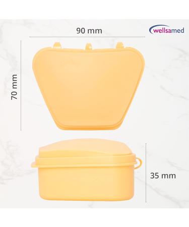 Buy Wellsamed KFO Mini Denture Box - Yellow | Ideal Storage for Braces & Small Dentures - International Shipping Available - Buy Online on GoSupps.com