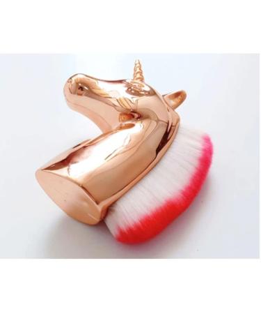 Buy Unicorn Make-Up Brushes - Rainbow Horse Design for Nail Art Foundation Blush Contour & More | Rose Gold Large Brush for Face & Hands - Shop Now! - Buy Online on GoSupps.com