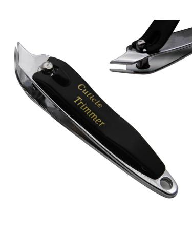 Liangery Nail Clippers Nail Cutter for Ingrown Toenail Removal Treatment Tools Fingernail Nippers with Comfort Grip Handle Slanted Cuticle Trimmer for Men Women Seniors Adult Thick Nails (M) Black
