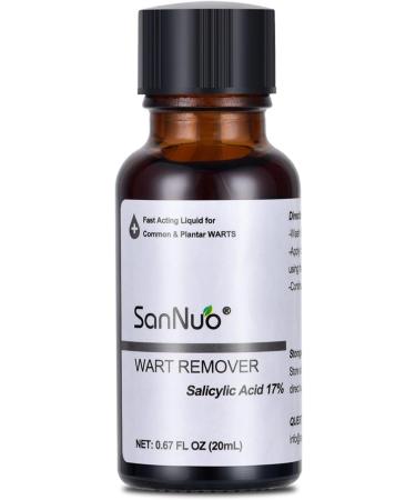 SANNUO Liquid Wart Remover for Common and Plantar Warts Fast Acting Gel Wart Remover Suitable for All Skin Types 0.67 FL OZ - Buy Online on GoSupps.com