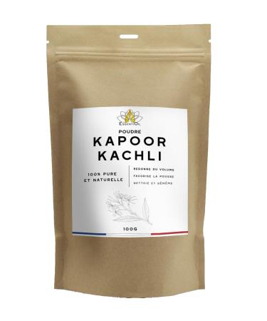 ESSENTIOIL Kapoor Kachli Hair Powder - 100% Natural - Hair Growth Adds Volume Cleanses and Detangles Hair - All Hair Types - 100g - French Brand