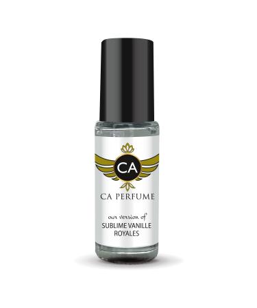 CA Perfume Impression of Sublime Vanille Royales For Women & Men Replica Fragrance Body Oil Dupes Alcohol-Free Aromatherapy Sample Travel Size Concentrated Long Lasting Roll-On 0.14 Fl Oz/4ml-X1