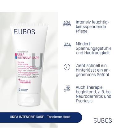 Eubos 5% Urea Hydro Lotion 200ml - Dermatologically Tested Dry Skin Care Enhanced Hydration & Special Care Cream - Buy Online on GoSupps.com