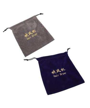 FOMIYES 8 Pcs Storage Bag Smooth Hair Dryer Bag Curl Hair Dryer Drawstring Hair Dryer Holder Gym Bag Velvet