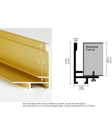 GVS-ART DIY Metal Floating Frame for 36X36 Canvas Painting - Light Gold 1.5 Depth Floater Frame Kit - Buy Online on GoSupps.com