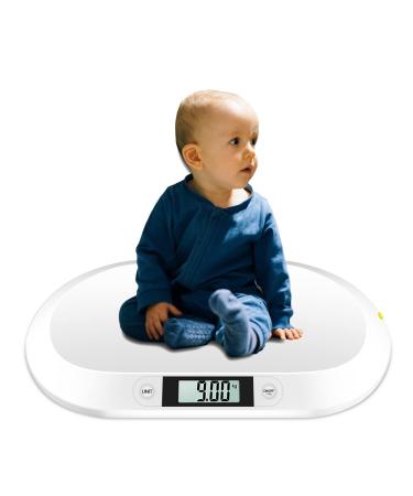 Qulable Toddler Scale Digital 44 pounds Newborn Scale for Wiggly Baby Infant sacle Baby Scale Accurate Baby Size Platform auto-Off Tare Function Low Battery and Overload Prompt KG/LB/OZ Tape Measure