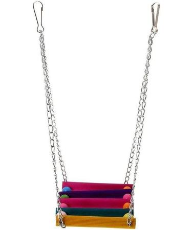 Vktech Bird Cage Hammock Swing Toy for Parrot, Parakeet, Budgie, Cockatiel - Hanging Toy Style A - Buy Online on GoSupps.com