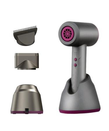 Rechargeable Travel Cordless Hair Dryer Portable Hairdryer with Narrow Nozzle Movable Wireless Hot/Cold Air Blow Dryer for Art Painting/Outdoor