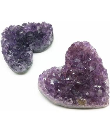 Natural Crystal Rough Balance Rough Uruguay Heart Shaped Amethyst geode Cluster Crystals Stones Natural Crystal Clusters Lucky Stone Crystal 3-5cm - Buy Online on GoSupps.com