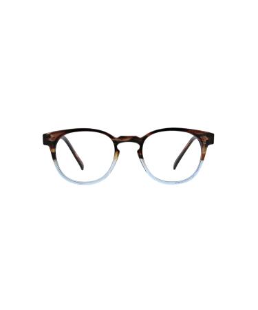 Peepers by PeeperSpecs unisex adult Dynomite Focus Blue Light Filtering Reading Glasses Blue/Brown 47 mm US