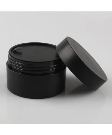 Tianzd 24pcs 50g Matte Black Cosmetic Containers with 6 Spoons - Durable Plastic Cream Jars for Doses & Gels - International Shipping Available - Buy Online on GoSupps.com