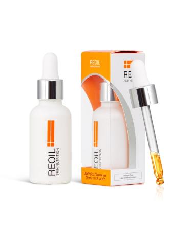 Reoil, professional oil, effectiveness tested by the Federico II University of Naples, postoperative scars, anti-wrinkle, anti-stretch marks, made in Italy.