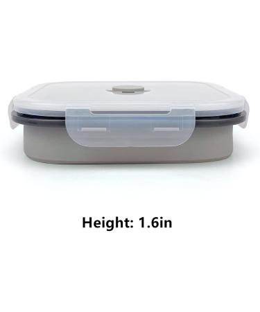 CARTINTS Collapsible Camping Bowl with Lid - Space-Saving Silicone Food Container for Kitchen and Outdoor - 900ml Gray - Buy Online on GoSupps.com