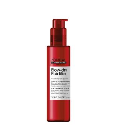 L'Oreal Professionnel Fluidifier Heat Protectant | For All Hair Types | Multi-Benefit Leave-In Treatment | For a Long-Lasting Blow-Dry and Frizz Protection | 5.1 Fl. Oz.