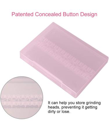 Nail Drill Bit Storage Durable Nail Drill Bit Box Exquisite And Beautiful for Home Beauty Salon Pink - Buy Online on GoSupps.com