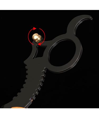 Leryveo Cut-Throat Razor - Rust-Free Edge for Shaving | Premium Beard Care Accessories for Travel Camping Home & Salon Black Gold - Buy Online on GoSupps.com