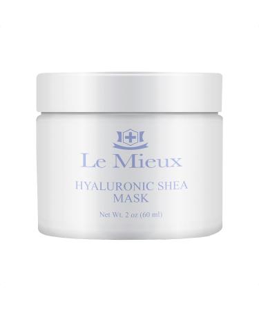 Le Mieux Hyaluronic Shea Mask - Hydrating Cream Mask for Dry & Mature Skin with Shea Butter & Botanical Extracts  Hyaluronic Acid Facial Mask with No Parabens or Sulfates (2 oz / 60 ml)
