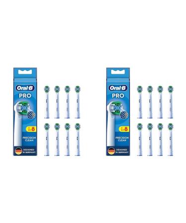 Oral-B Pro Precision Clean plug-in brushes for electrical toothbrush 8 pieces tooth cleaning with innovative x-shaped bristles original oral B toothbrush attachment designed in Germany 8 pieces (pack with 2)