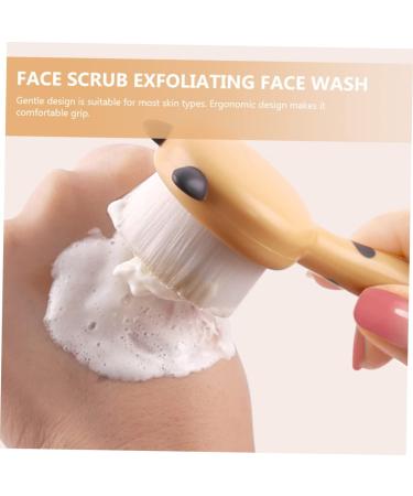 Manual Face Brush Exfoliating Nose Scrubber Cleansing Brush Face Exfoliator Brush Handle Face Scrubber Manual Facial Brush Rose Gold Ribbon Washbasin Miss The Face Plastic - Buy Online on GoSupps.com