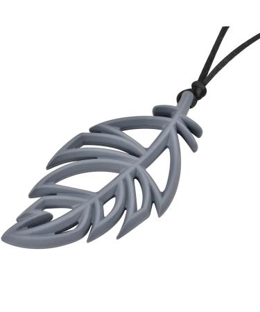 Soft Silicone Chewing Necklace for Kids and Adults - Grey Sensory Chew for Oral Motor Skills - Buy Online on GoSupps.com