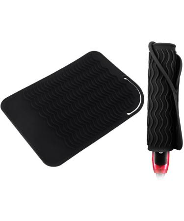 Dajidafu Flat Iron Mat Safe Protective Mats Hairstylist Accessories Grip Storage Pouch Simple Heat Resistant Pad for Protect - Buy Online on GoSupps.com