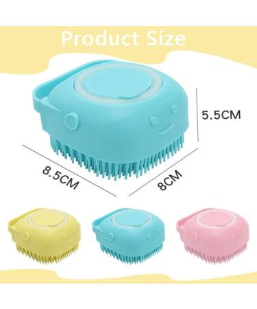 Youery 3-Piece Silicone Pet Bathing Brush Set for Dogs & Cats - Massage Shower Gel Handle Ideal for Grooming & Spa - Buy Online on GoSupps.com