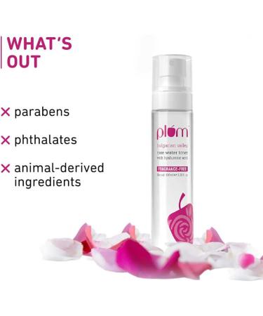 Buy Plum Bulgarian Valley Rose Water Toner with Hyaluronic Acid & Rose Extracts - Soothing for All Skin Types - 100Ml - International Shipping Available - Buy Online on GoSupps.com