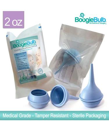 BoogieBulb Baby Nasal Aspirator - BPA Free - Blue 2 Ounce Bulb Syringe - Safe Nose Cleaner for Newborns, Toddlers & Adults - Reusable & Cleanable - Ear Syringe Nose Sucker - Buy Online on GoSupps.com