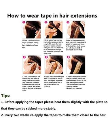 Elailite 30cm Tape In Extensions - 20g Real Human Hair #70 Bleached White - 10 Pieces Remy Hair Extensions for Seamless Style - Buy Online on GoSupps.com
