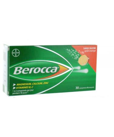 Berocca Effervescent Tablets Orange 30 Count (Two Bottles 15 Tablets Ea)