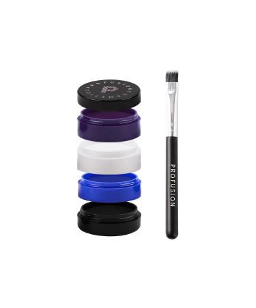 Profusion Cosmetics Rituals Paranormal Face Paint Stack Supernatural Pigmented and Buildable Creamy Formula for Seamless Blending and Haunting Looks Precision Makeup Brush for Vibrant Results