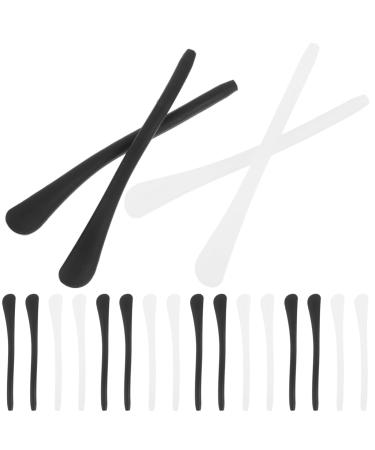 Kisangel 10 pairs of glasses tube sleeves soft replacement tips for glasses glasses pieces of glasses Pipe sleeve glasses oven bracket for glasses ears.