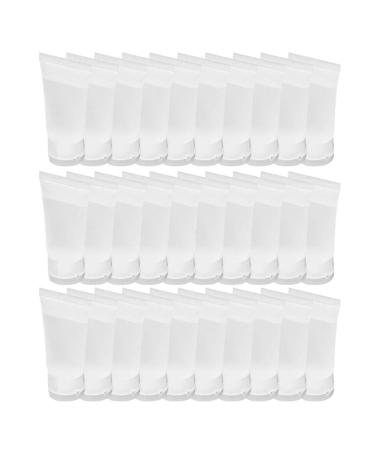 SOLUSTRE 50PCS Cosmetic Lotion Tubes Squeeze Shampoo Bottles Toiletry Lotion Bottle with Flip Lid Empty Plastic Makeup Sample Bottles for Facial Cleanser Toner Hand Cream (10ml)