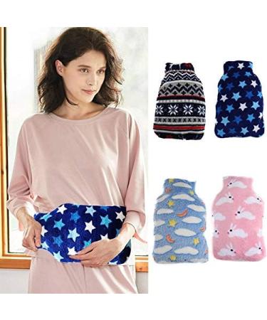 MAIES Hot Water Bottles 1000ml - Soft Coral Fleece for Home Relaxation | Keep Warm & Comfortable - Buy Online on GoSupps.com