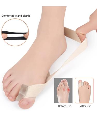 Reusable Big Toe Elastic Tension Band | Non-Slip Toe Stretch Band for Foot Care | Feet Corrector - Size L Nude - Buy Online on GoSupps.com