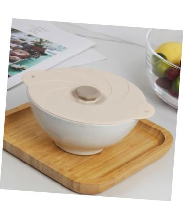 Alipis Bowl Use Lid Supply Leak-proof Home Daily Universal Accessory Multi-function Kitchen Reusable Cover 23X23X2CM Beige - Buy Online on GoSupps.com