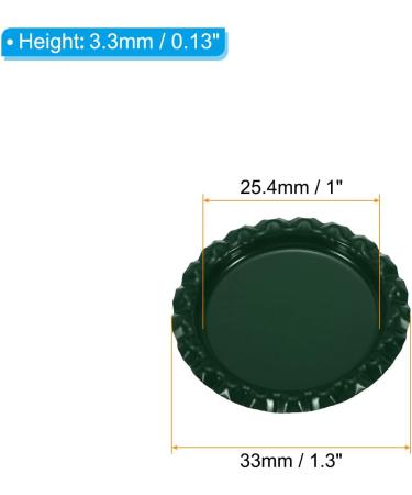 PATIKIL 1 Inch Flat Decorative Bottle Caps 50 Pack Craft Bottle Pendant Trays Double Sides Printed for DIY Pendants Craft Scrapbooks Dark Green - Buy Online on GoSupps.com