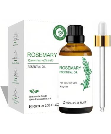 Oil Haven Rosemary Oil - Pure and Natural Premium Quality Oil - 100ML Rosemary Oil for Hair Growth - Organic Therapeutic Grade for Hair Strengthening  Preventing Hair Loss Dandruff