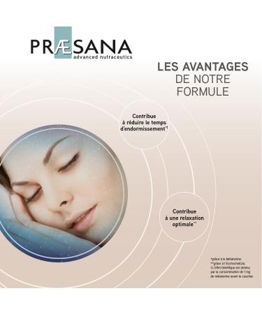 PRAESANA - Sleep - Promotes Sleep - Improves Sleep Quality - Food Supplement - 1 Tablet/day - 90 Tablets - Made in France - Buy Online on GoSupps.com